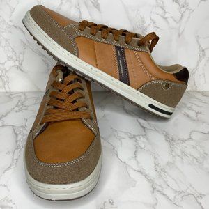 ARRIGO BELLO Men’s Leather Sneakers Low Top Lace Up Shoe size 10.5